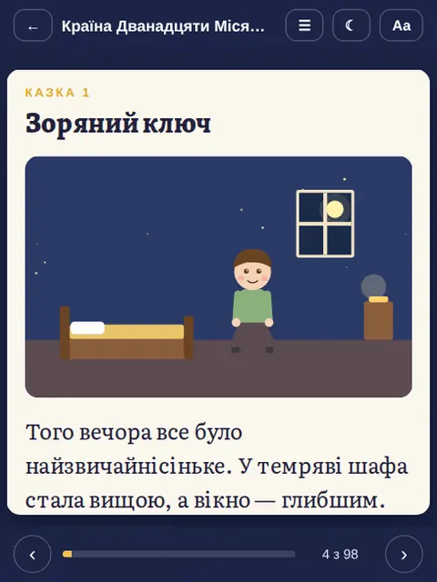 Онлайн-читалка на телефоні: нічний режим, розмір шрифту, читання вголос